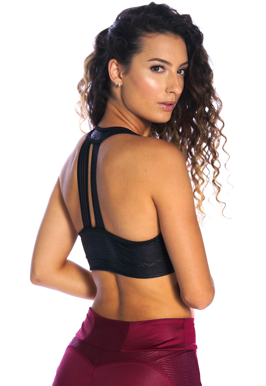 Top Textura Preto