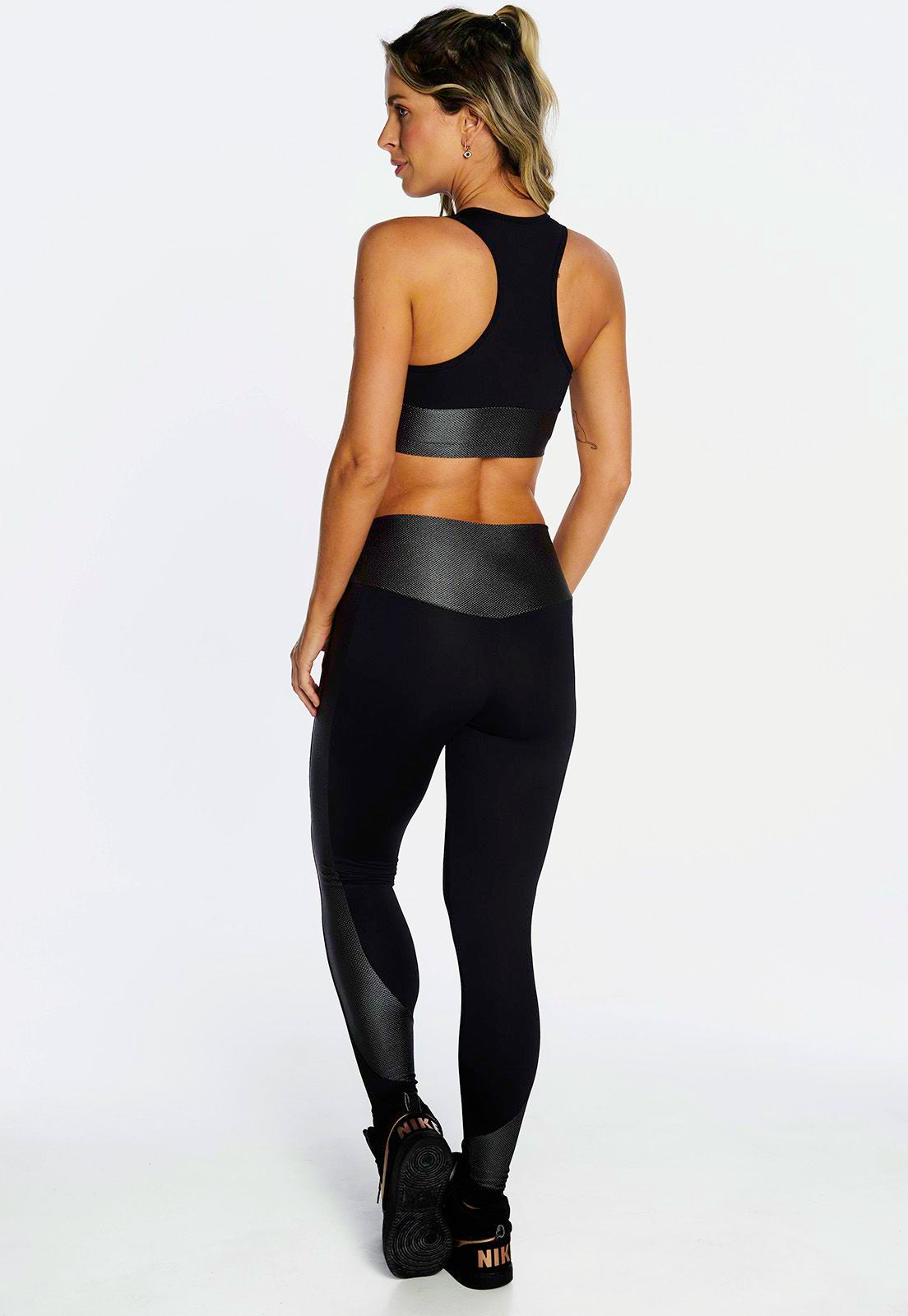 Legging Metálica Workout Preta