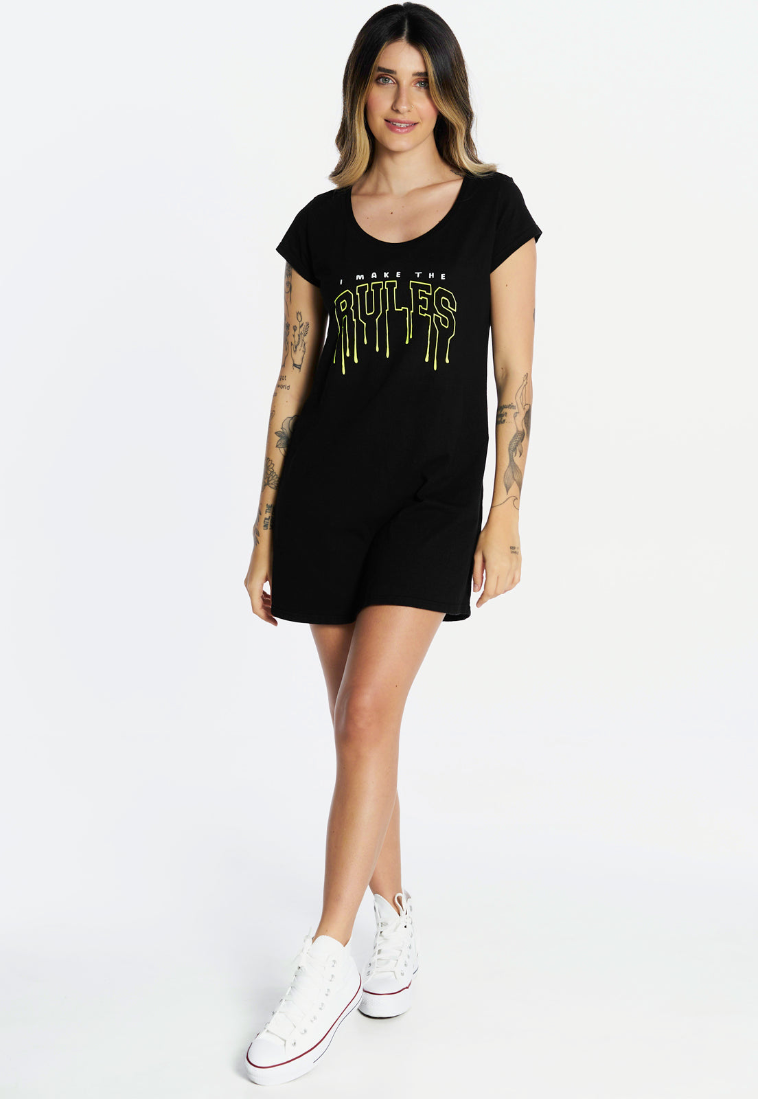 T-Shirt Dress Rules Comfort Black